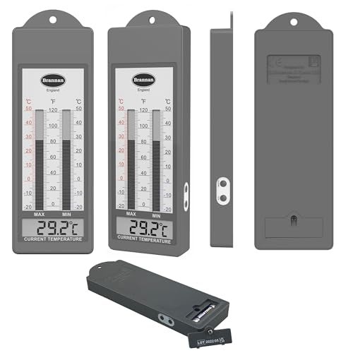 Brannan Waterproof Max Min Greenhouse Thermometer - Maximum Minimum Recording Thermometer Greenhouse Garden Outdoor Indoor - Image 2