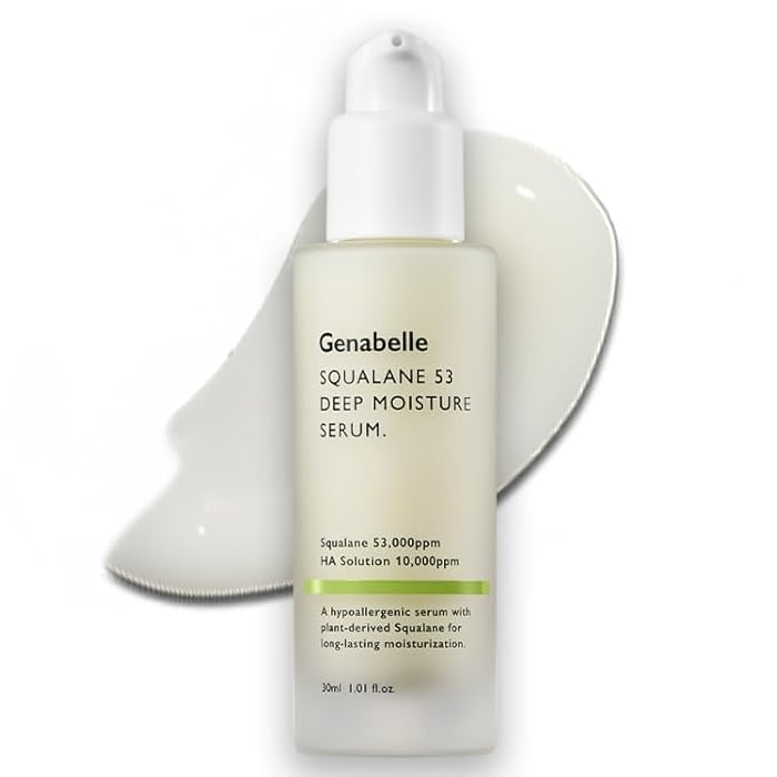Genabelle Squalane 53 Deep Moisture Serum– Hydrating Serum with Plant-Based Squalane, Pine Exosomes for Long-Lasting Moisture, Skin Barrier & Radiance - Image 1