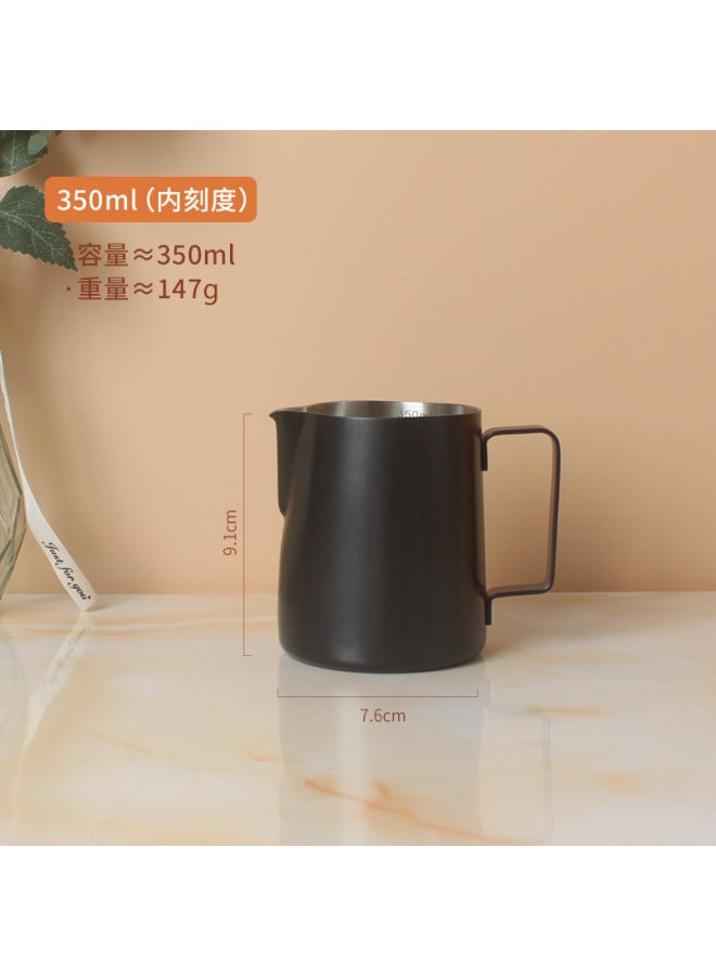 Thickened Graduated Stainless Steel Flower Cup Fancy Coffee Oblique Mouth Pointed Mouth Milk Bubble Pot 350/450/600ml