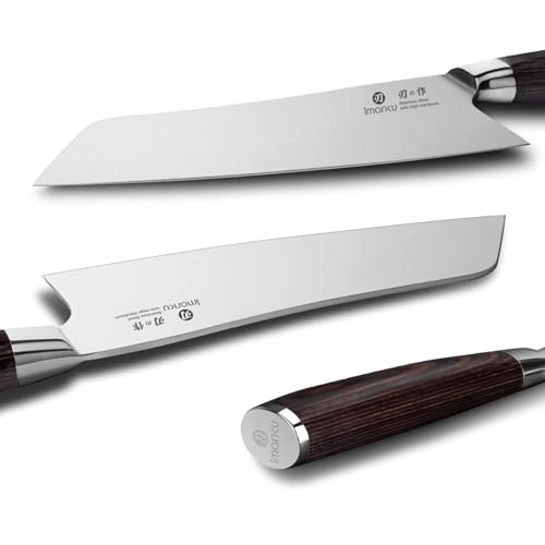 imarku Kitchen Knife, 7 Inch Ultra Sharp Butcher Knife - Japanese SUS440A Stainless Steel Meat Cleaver with Ergonomic Handle, Meat Knife for Home, Kitchen, Restaurant - Fathers Day - Image 4