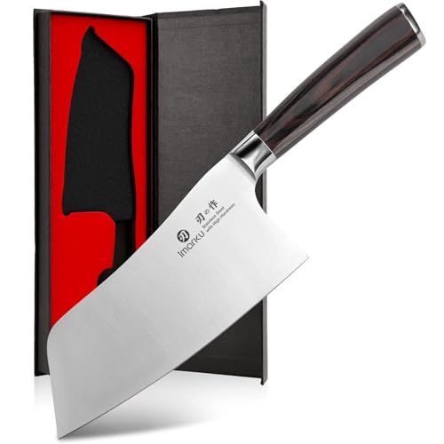 imarku Kitchen Knife, 7 Inch Ultra Sharp Butcher Knife - Japanese SUS440A Stainless Steel Meat Cleaver with Ergonomic Handle, Meat Knife for Home, Kitchen, Restaurant - Fathers Day - Image 1