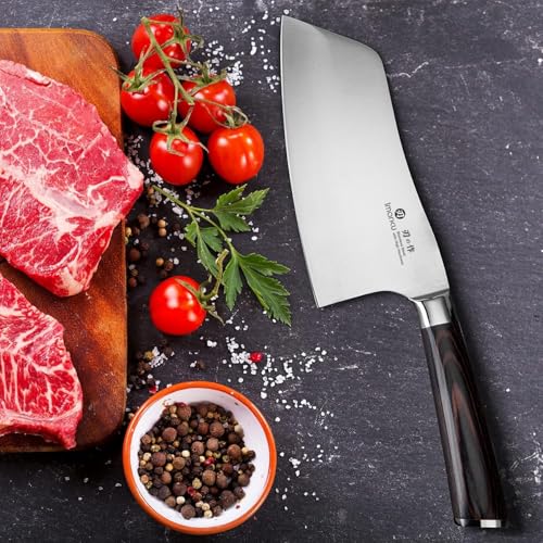 imarku Kitchen Knife, 7 Inch Ultra Sharp Butcher Knife - Japanese SUS440A Stainless Steel Meat Cleaver with Ergonomic Handle, Meat Knife for Home, Kitchen, Restaurant - Fathers Day - Image 3
