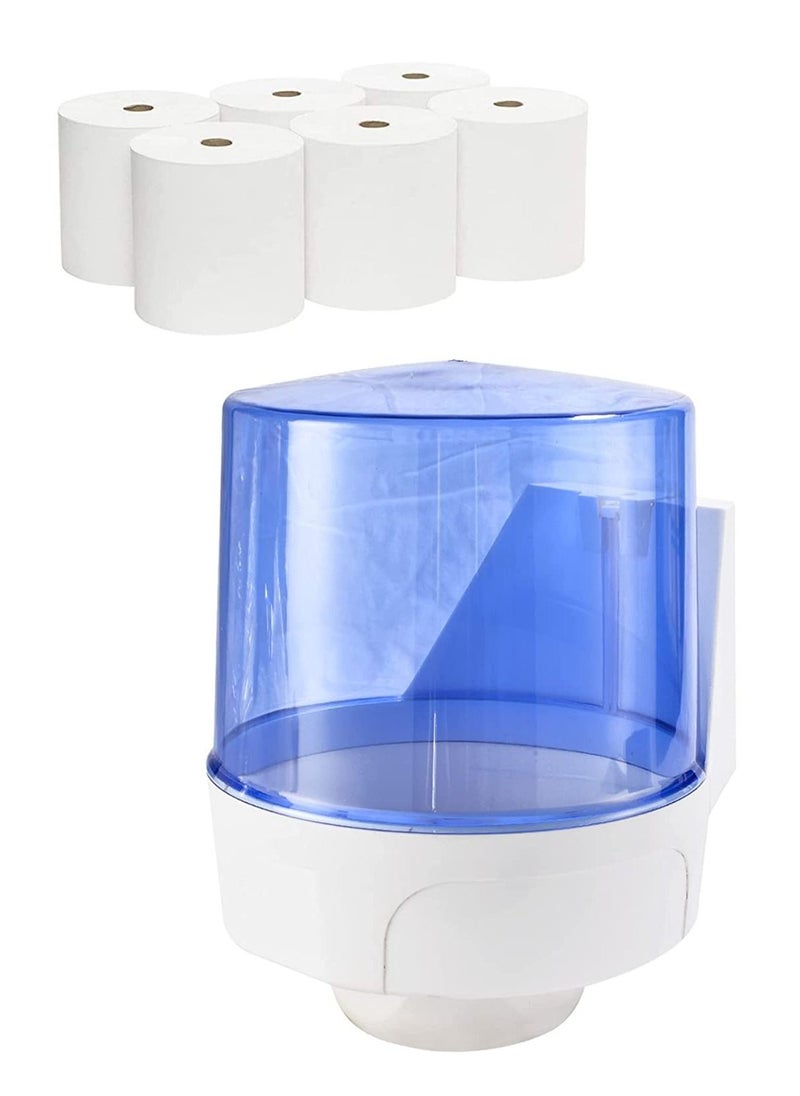 Generic Wall Mounted Center Pull Maxi Roll Tissue Paper Dispenser With 6PC Maxi Rolls  - Image 1