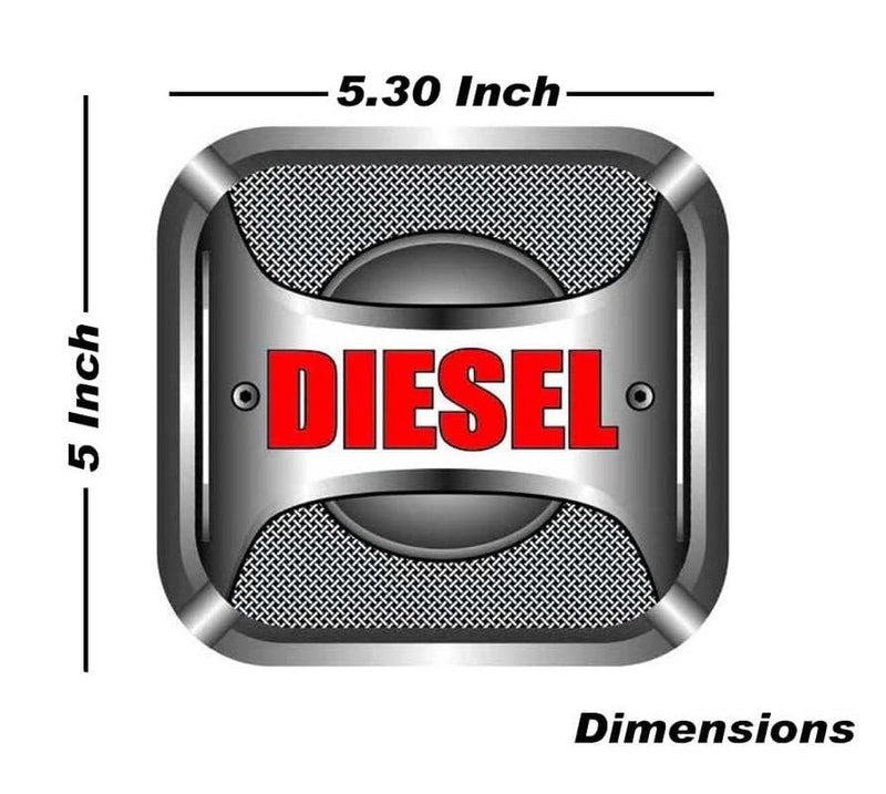 Auto E-Shopping Car Tank Diesel Sticker Sign Rectangle Shape Vinyle Universal Size 5" x 5.3" - Image 4