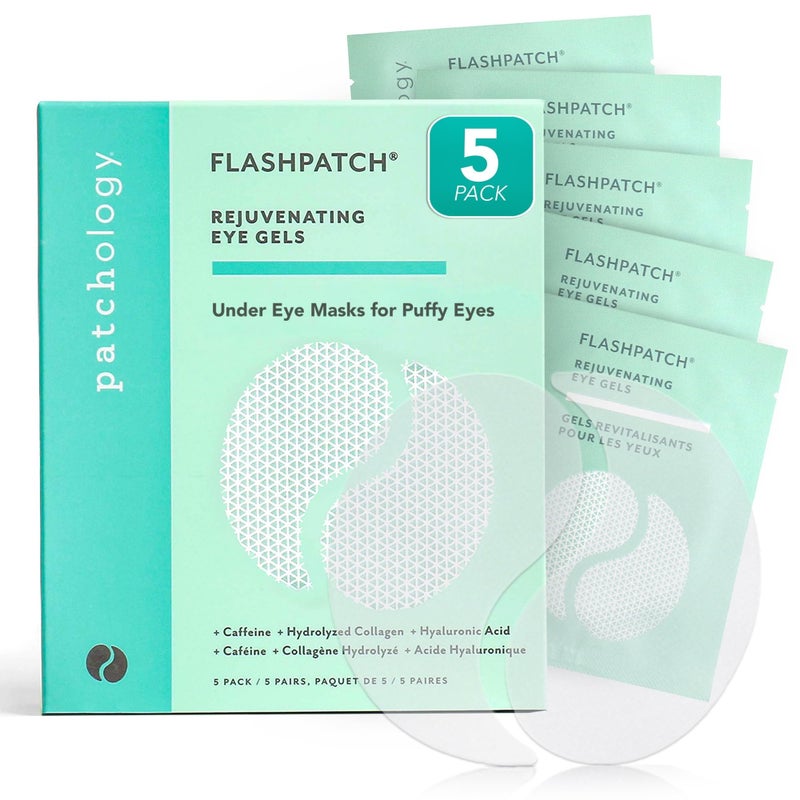 Patchology Under Eye Gel Patches  Natural Eye Masks for Puffy Eyes Dark Circles  Eye Bags Soothing Skincare Treatment for All Skin Types Beauty  Personal Care Essentials 5 Pairs