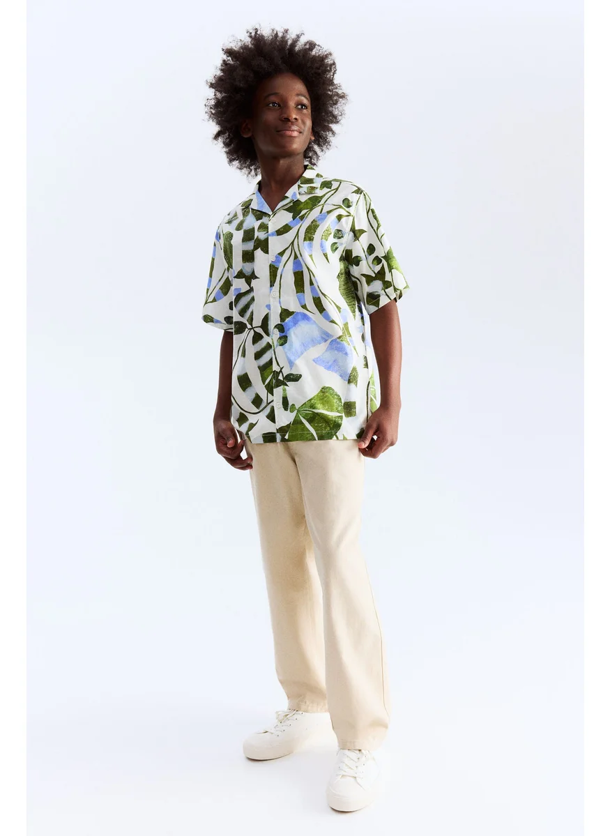 H&M Printed Cotton Resort Shirt