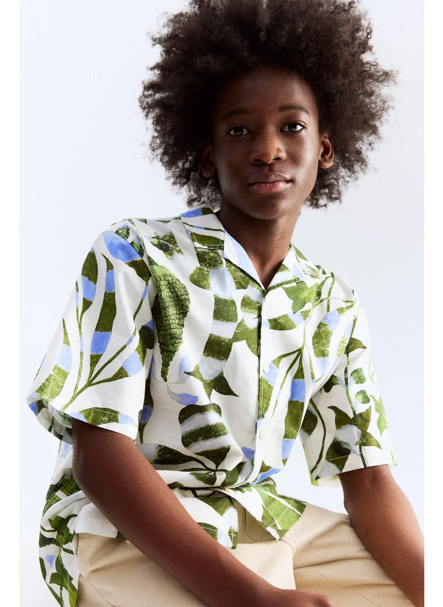 H&M Printed Cotton Resort Shirt