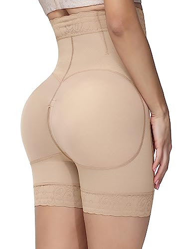 SHAPSHE Faja Shorts Tummy Control Body Shaper for Women Butt Lifter Tummy Shaper High Compression Shapewear Hip Dip Shapewear Strapless Body Shaper for Women Tummy Control No Roll Shapewear Beige - Image 1