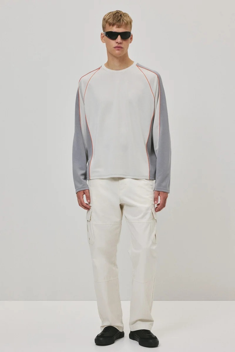 H&M Loose Fit Long-sleeved mesh top