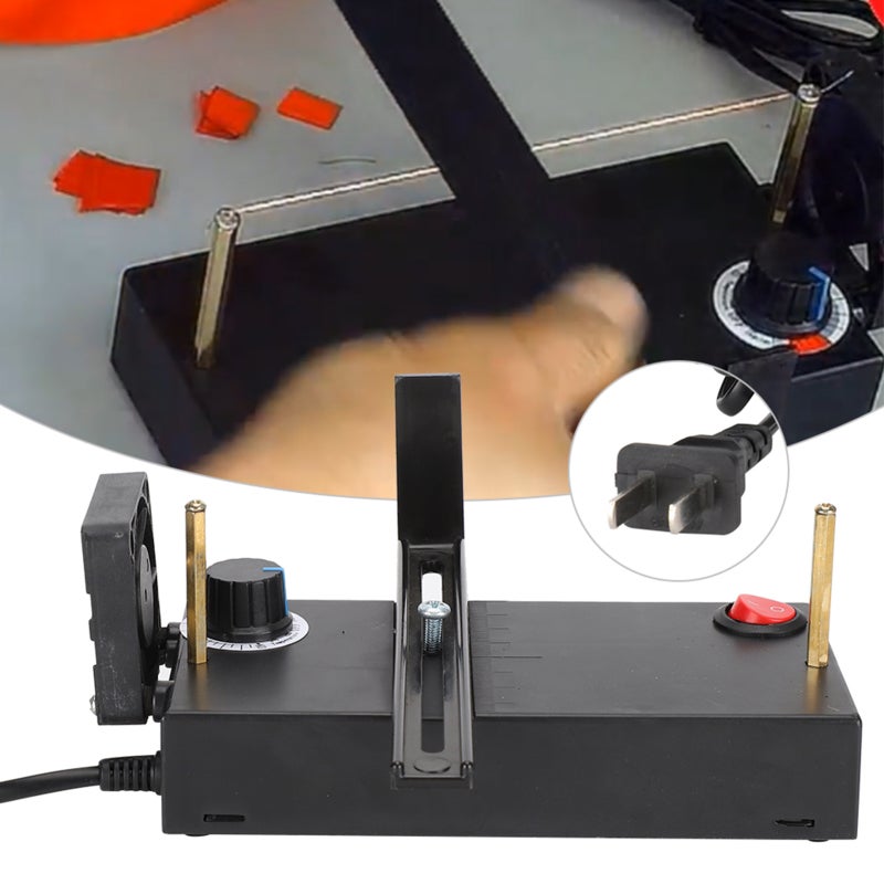 Electric Ribbon Cutter: 60W Low Power, Stepless Temperature Adjustment, Fixed-Length Positioning 30mm-155mm - Smoke Repellent Fan Heated Cutting Knife for Lace, Satin Ribbons, Elastic Bands & More - Image 1