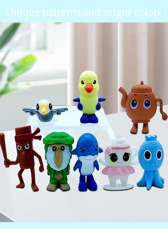 BdelrinQue 8PCS Tung Tung Tung Sahur Toy, Unique Collectible Figurines Set, Artistic Home Decor, Mythical Creature Figures, Perfect for Display and Gifting - Image 3