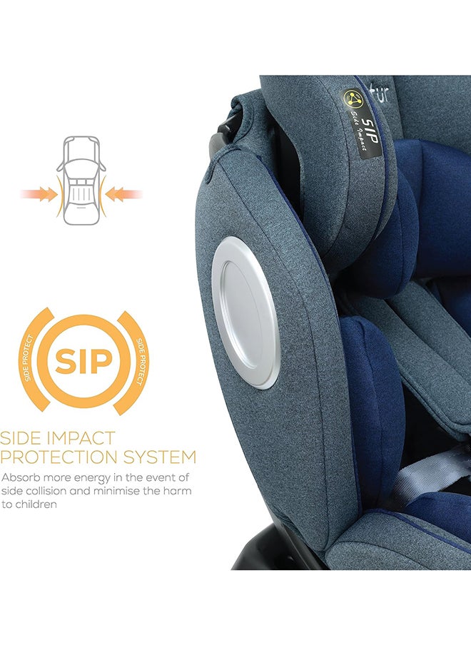 Nurtur - Ultra Baby 4 In 1 Car Seat Isofix 9-Level Adjustable Headrest And Canopy  Upto 36Kg Shiny Blue - Image 1