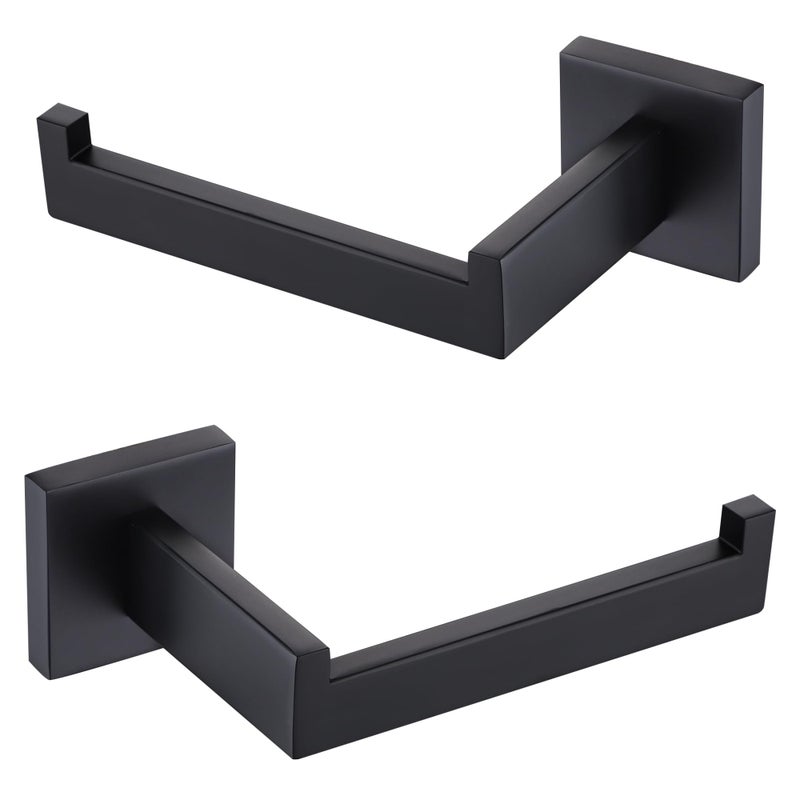 LANC Black Toilet Paper Holder  Bathroom Toilet Paper Roll Holder Wall Mounted Modern Matte Black TP Holder for Bathroom Kitchen Washroom Stainless Steel Left and Right 2 Pack  A8807MB-LRP2 - Image 1