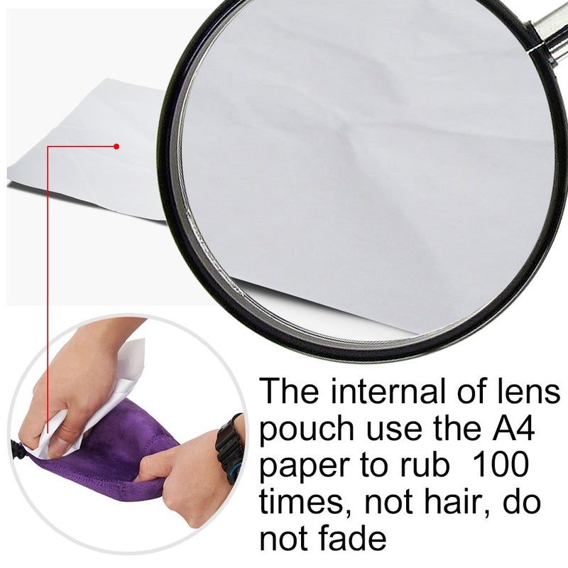 CADeN Lens Pouch Set 4 Pack Replacement Compatible for Canon, Nikon, Sony, Pentax, Olympus (Small, Medium, Large, X Large) Camera Lens Case Bag Thick Protective Neoprene Pouch Soft Plush for DSLR Lens - Image 4