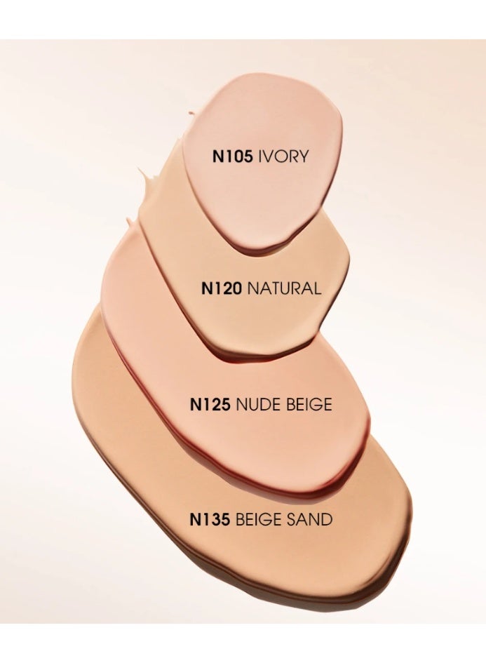 O.TWO.O 2-in-1 Soft Focus Powder & Air Cushion Cream, Long-Lasting Waterproof, Natural Oil Control, Full Coverage, Matte Finish, Suitable for All Skin Tones and Skin Types, Daily Makeup Essential N120 Natural - Image 5