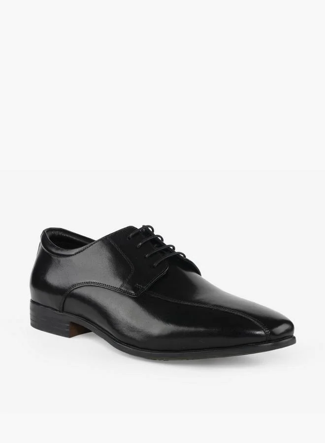 دوتشيني Men Leather Lace-Up Derby Shoes