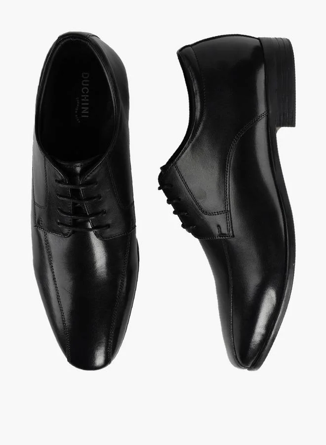 دوتشيني Men Leather Lace-Up Derby Shoes