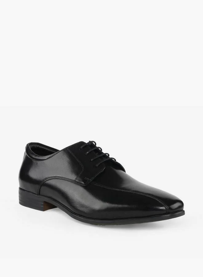 Duchini Men Leather Lace-Up Derby Shoes