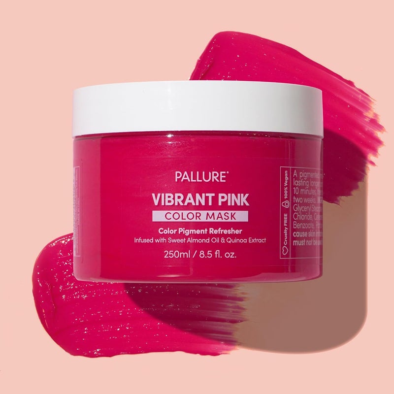 Pallure Color Pigment Refresher Mask Semi Permanent Hair Color Depositing Conditioner 85 Oz Vibrant Pink 