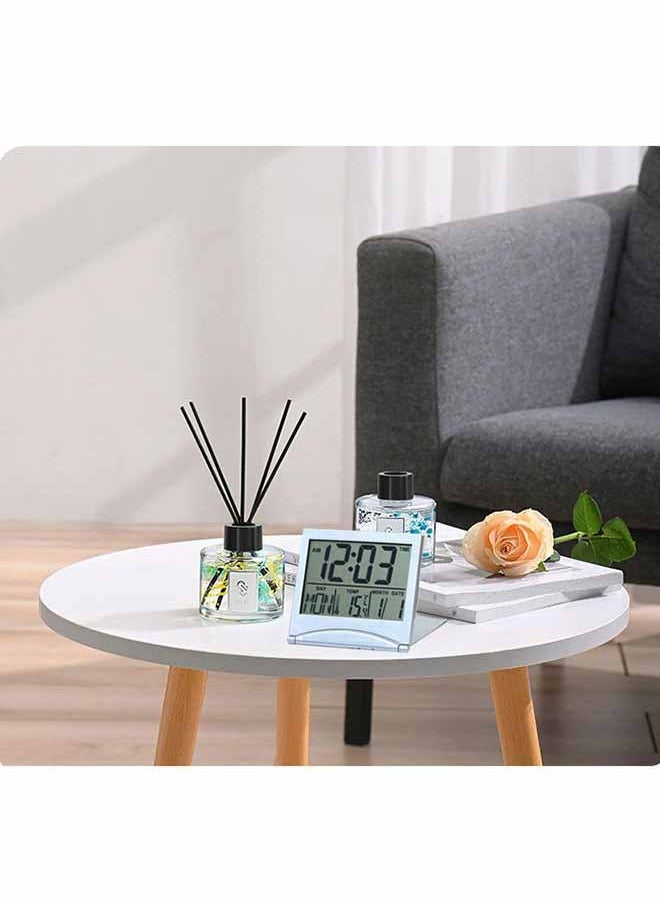 Digital Travel Alarm Clock, LCD Display Screen, Fashionable And Elegant, With Multiple Alarm Clock Function Modes Adjustable, Foldable And Convenient To Carry