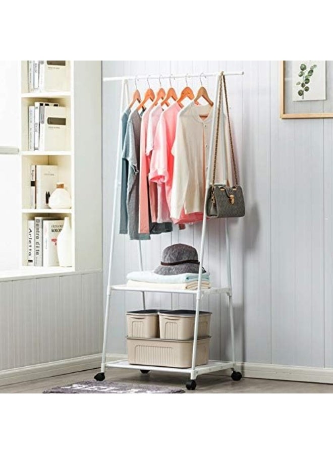 Generic Multi-function Triangle Coat Rack Removable Bedroom Hanging Clothes Rack With Wheels Floor Standing Coat Rack Clothes Hanger  - Image 2