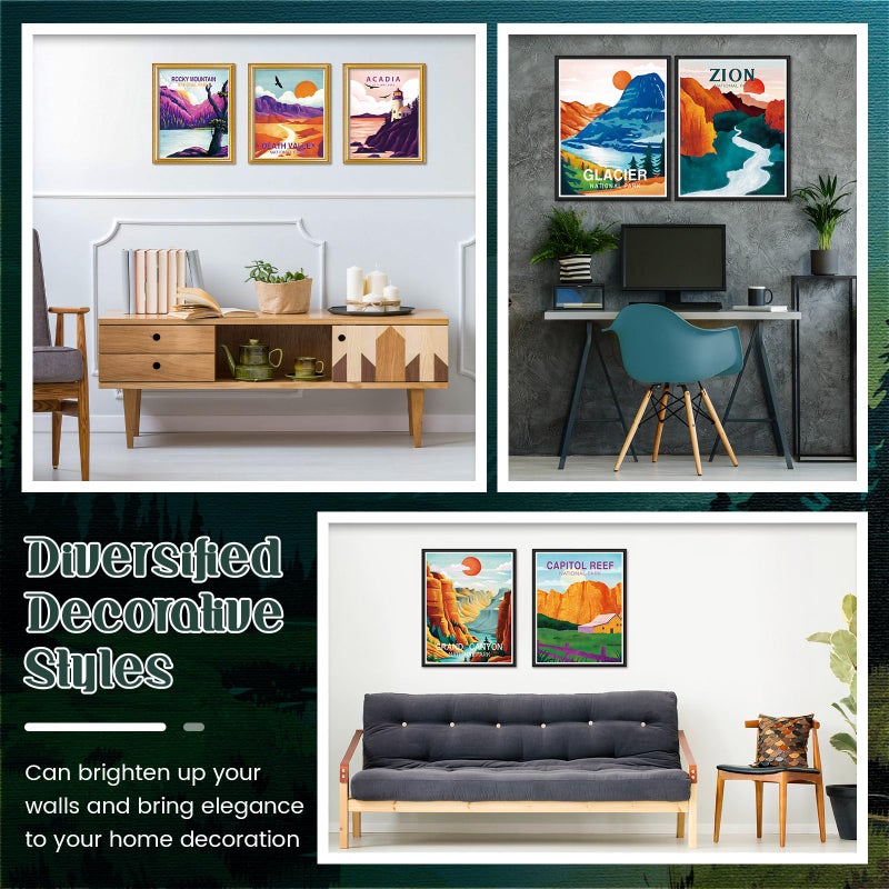 Teling 30 Pieces Vintage Poster Set National Parks Nature Wall Art Travel Prints Wall Art and Mountain Print Posters Unframed for Home Living Room Bedroom Bathroom Decor(Stylish Color,Watercolor) - Image 3
