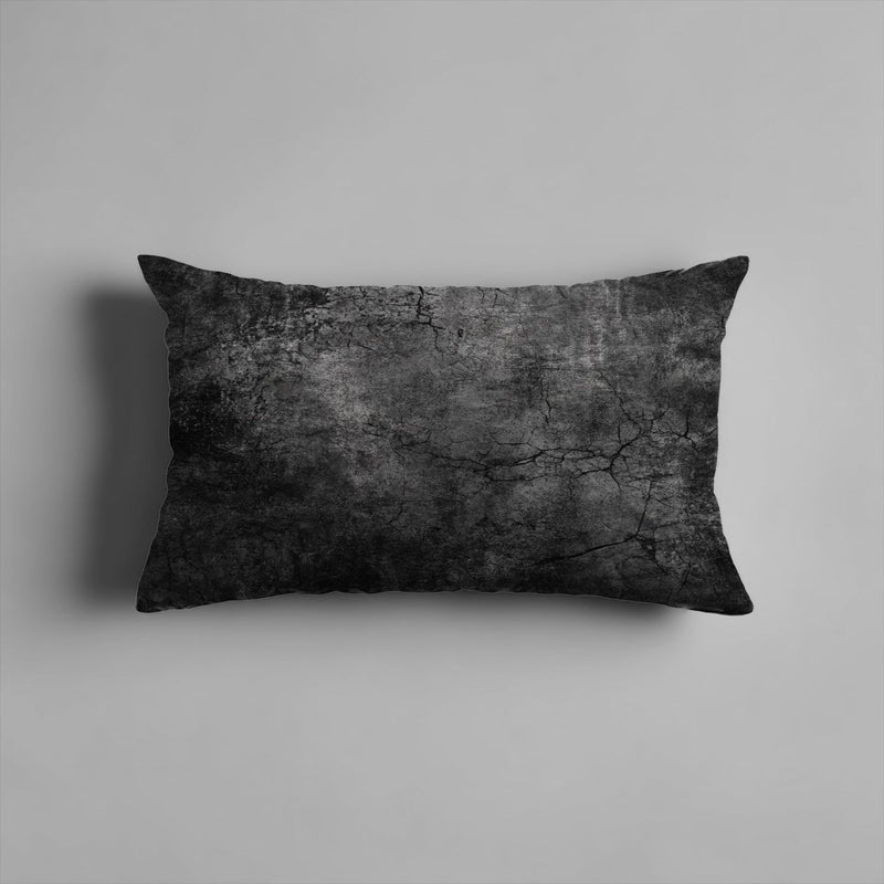 Set Of 2 Black Throw Pillows 12x20 Inch Rectangular Soft Polyester - Image 2