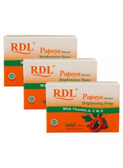 RDL Brightening Soap Papaya Extract Value Pack 3 x 128 g