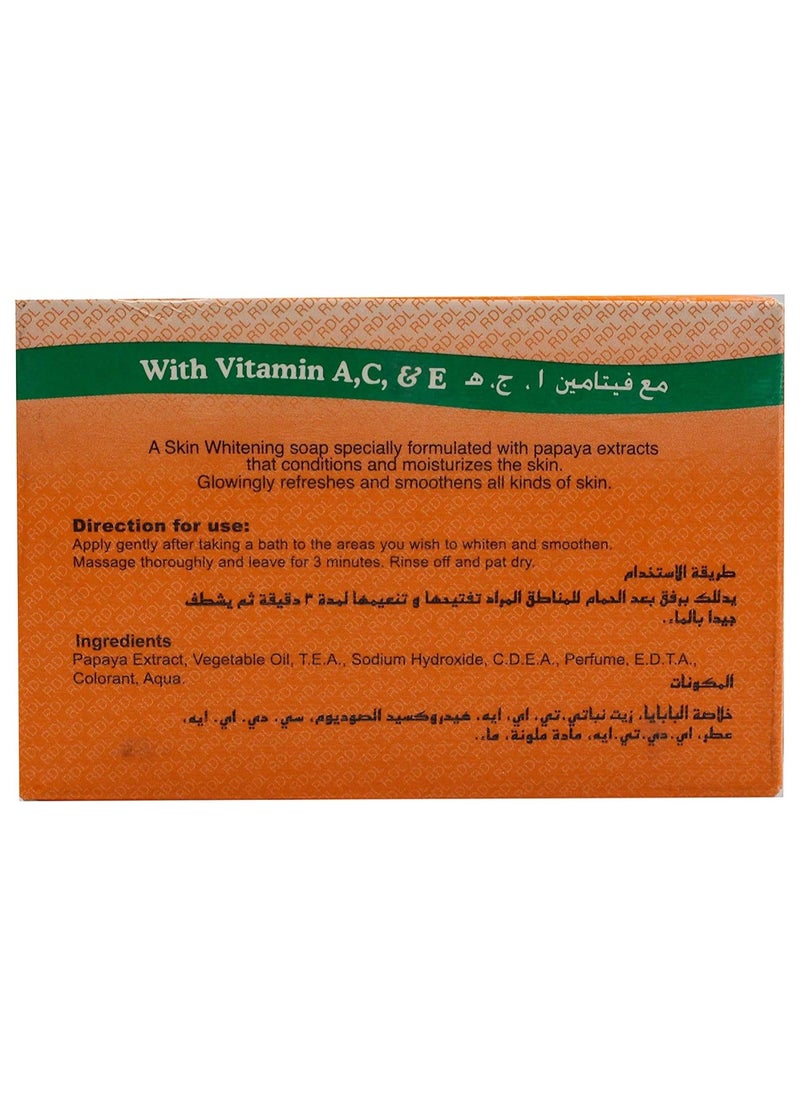 RDL - RDL Brightening Soap Papaya Extract Value Pack 3 x 128 g - Image 1