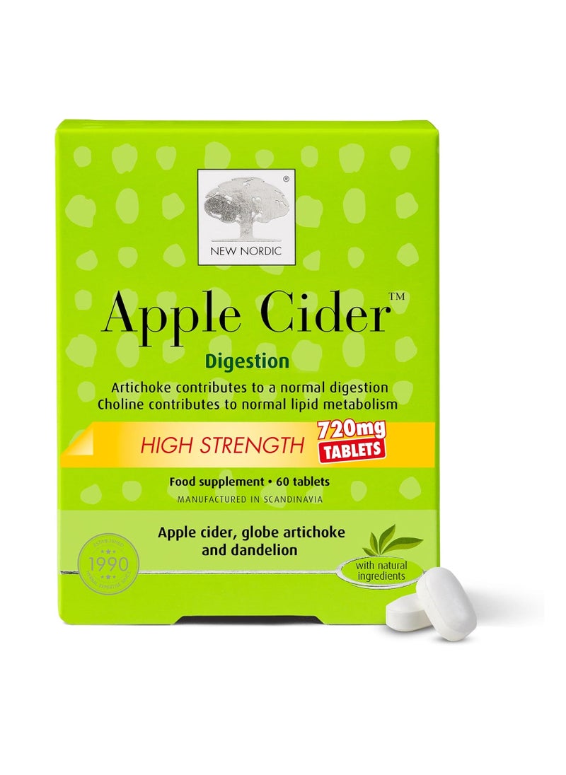 New Nordic Apple Cider High Strength Food Supplement Tablets, 60-Count  - Image 1