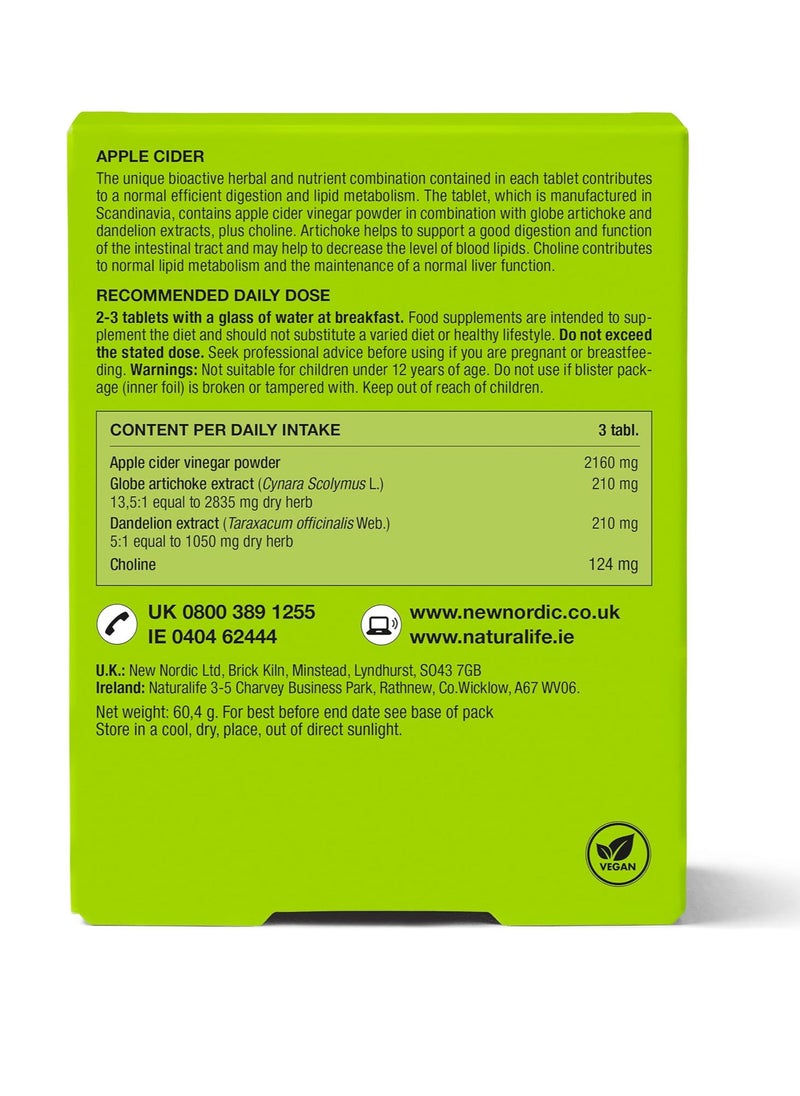 New Nordic Apple Cider High Strength Food Supplement Tablets, 60-Count  - Image 2