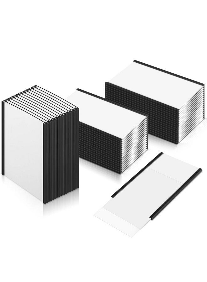 جلينمال مجموعة حاملات ملصقات مغناطيسية على شكل قناة C مكونة من 30 قطعة مقاس 3 × 5 بوصة مع أغشية واقية وشرائط بديلة للرفوف المعدنية وعلامات اسم السبورة البيضاء - Image 1