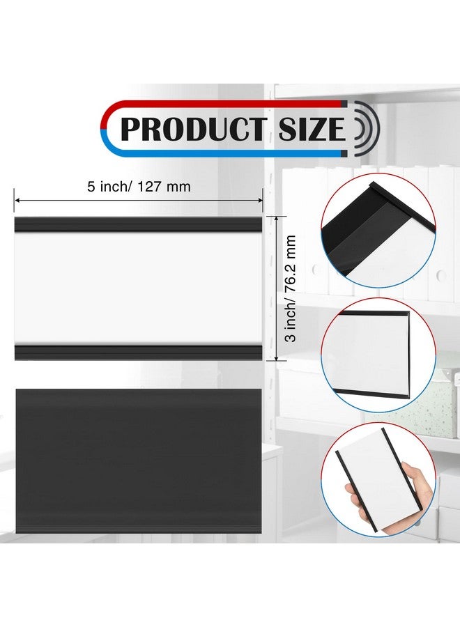 جلينمال مجموعة حاملات ملصقات مغناطيسية على شكل قناة C مكونة من 30 قطعة مقاس 3 × 5 بوصة مع أغشية واقية وشرائط بديلة للرفوف المعدنية وعلامات اسم السبورة البيضاء - Image 2