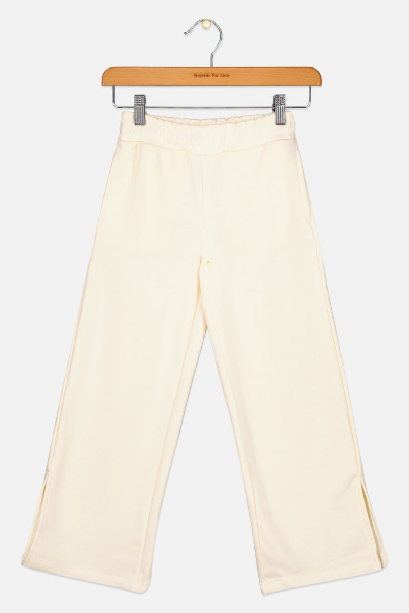 DeFacto Kids Girl Solid Pull On Pants, Beige - Image 1