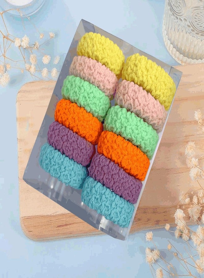 Kitchen Sharp Hair band for women & girls, hair ties rubber band for hair ponytail holder, thick soft no break no damage for all types of hair (Pack of 12) (MULTICOLOR-1) - Image 3