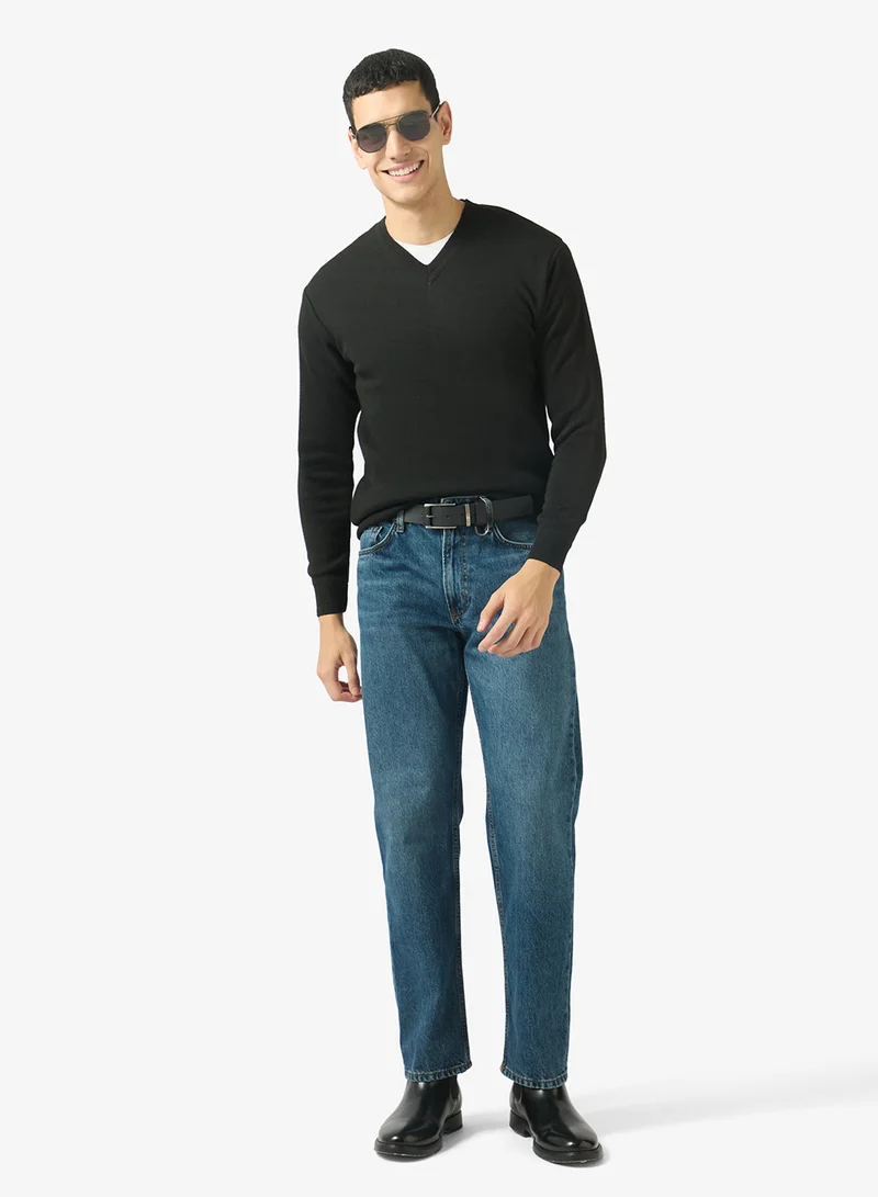 Robert Wood Casual V Neck Pullover Sweater