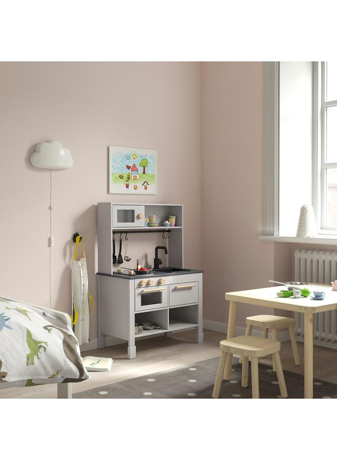 زبون مطبخ للأطفال، رمادي، 68X40X100 سم - Image 4