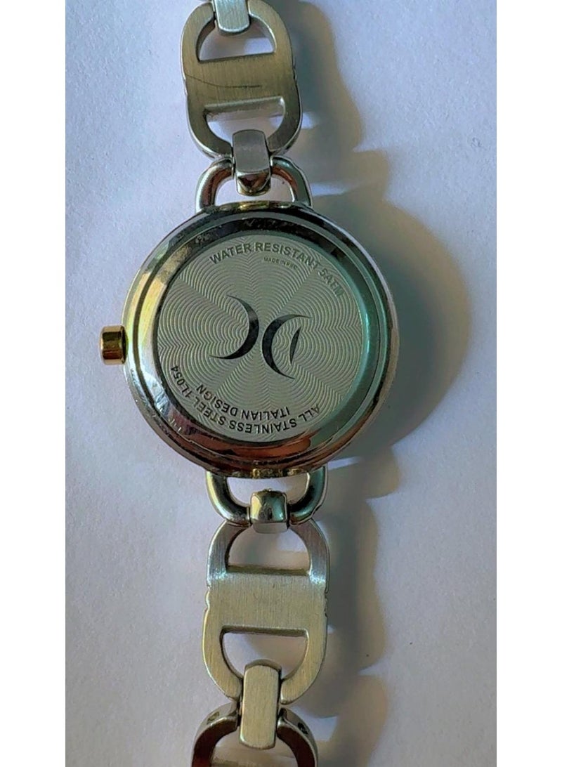 DICI Premium DICI Two-Tone Ladies Watch – Crystal Embellished Dial & Bracelet, Pre-Owned in Excellent Like-New Condition - Image 5