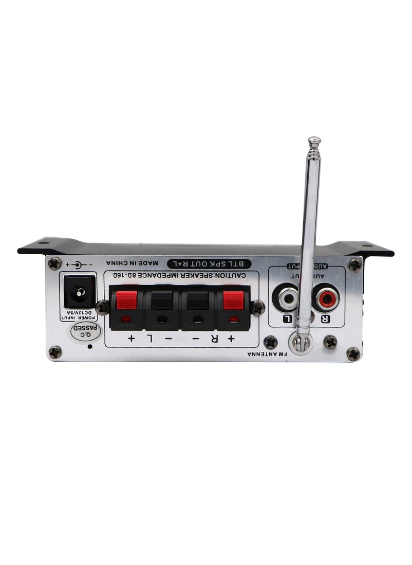 Generic 2-Channel Stereo Audio Power Amplifier, White/Black  - Image 4