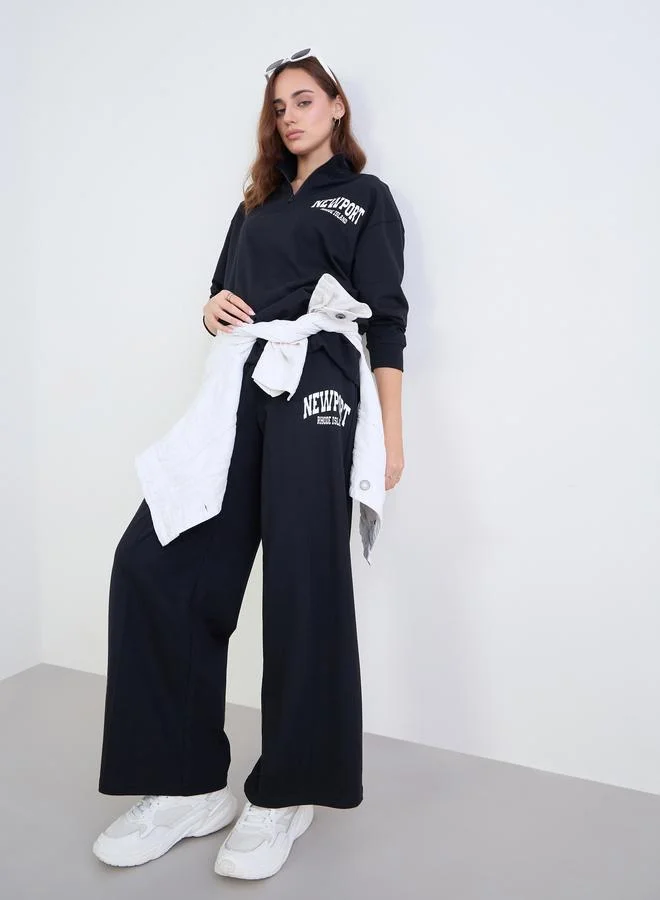 Styli Styli Regular Fit Longline Sweatshirt and Joggers Co-Ords