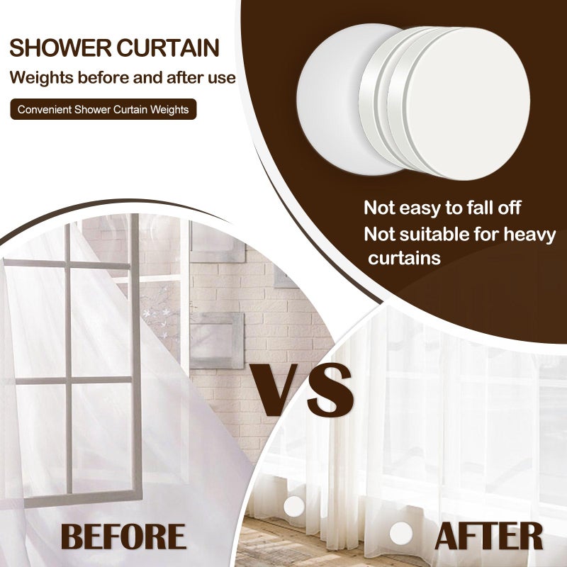YixangDD 12 Pack Shower Curtain Weights, Rubber Covered Magnetic Curtain Weights, Shower Magnets for Curtain Liner Prevent from Blowing Around, Work for Drapery, Flag, Tablecloth (6 Pairs) - Image 5