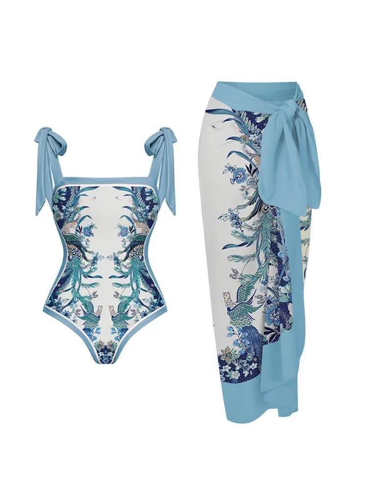 general Women's 2-Piece Swimsuit Chiffon Skirt Style Swimsuit Fashionable Swimsuit Birthday Gift Swimsuit Party Best Gift - Image 1