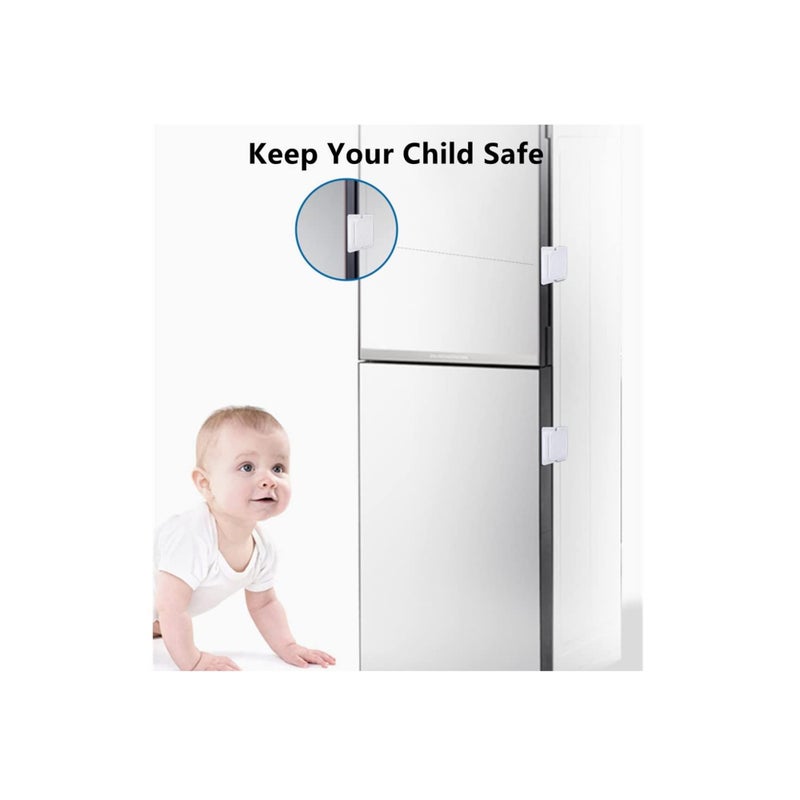 SOLARAE Child Safety Cabinet Locks, Baby Safety Hidden Lock for Cabinets and Drawers and No Drilling, Baby Proofing Latches for Closet, Kid Safety Lock to Keep Your Child Safe at Home (4 Pack) - Image 2