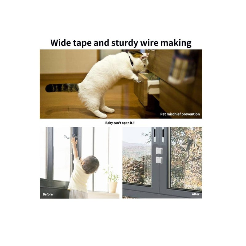 SOLARAE Child Safety Cabinet Locks, Baby Safety Hidden Lock for Cabinets and Drawers and No Drilling, Baby Proofing Latches for Closet, Kid Safety Lock to Keep Your Child Safe at Home (4 Pack) - Image 3