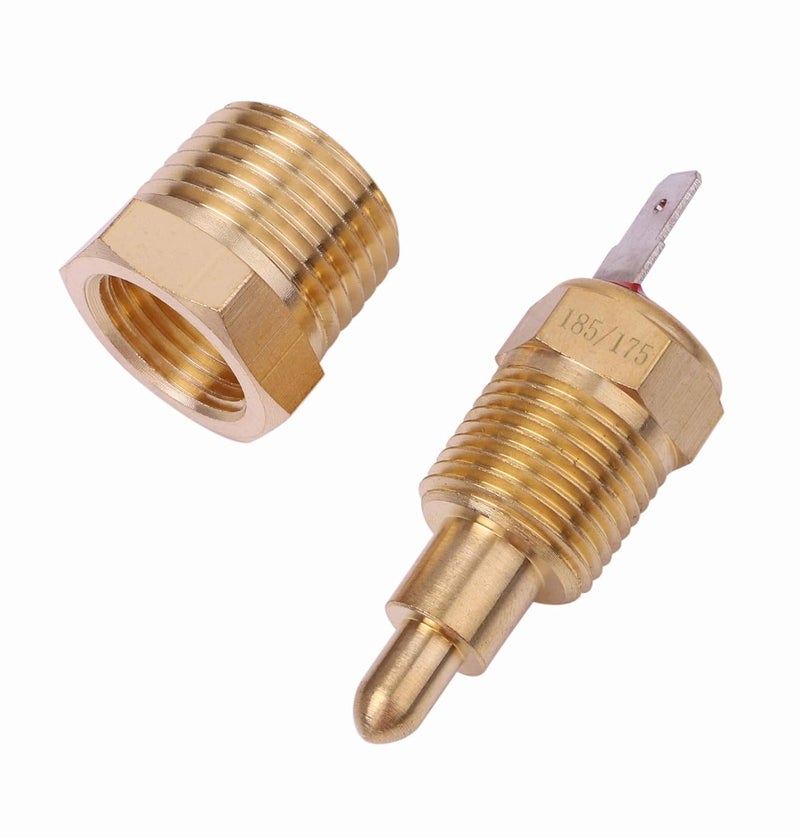 HHCSOP 175-185 Degree Electric Fan Relay Kit Cooling Fan Thermostat Switch Temp Sensor Temperature Fan Wiring Kit 40 50 60 AMP Relay Kit - Image 3