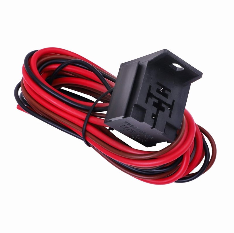 HHCSOP 175-185 Degree Electric Fan Relay Kit Cooling Fan Thermostat Switch Temp Sensor Temperature Fan Wiring Kit 40 50 60 AMP Relay Kit - Image 2