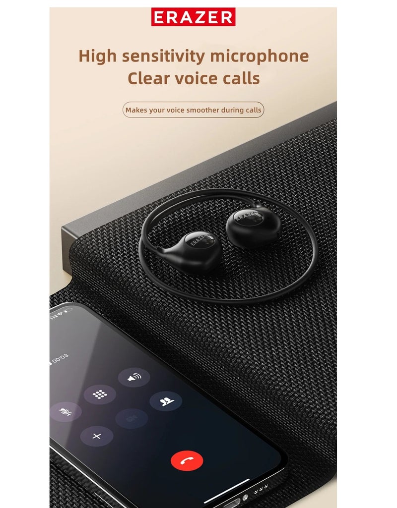 Erazer The XT95 MAX ear-hook wireless sports Bluetooth earphones feature a microphone, are waterproof, and have a 16mm speaker. - Image 3