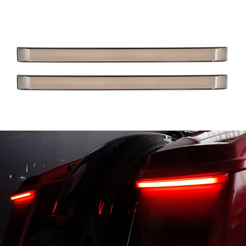 HDBUBALUS Saddlebag Tail Light LED Running Brake Sequential Turn Signal Lamp Fit for Harley Touring Electra Glide Street Road Glide 2014Later Smoke Lens
