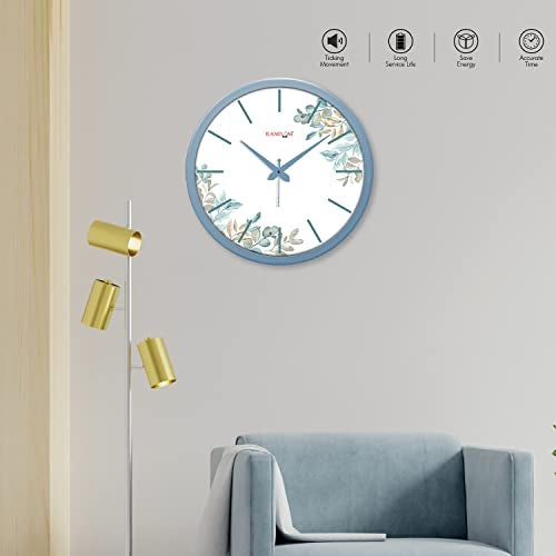 RANDOM 12 Inch Classic Number Modern Stylish Tic TOC Wall Clock for Home, Living Room, Bedroom, Lobby, Office, and Kitchen (Grey) - Image 2