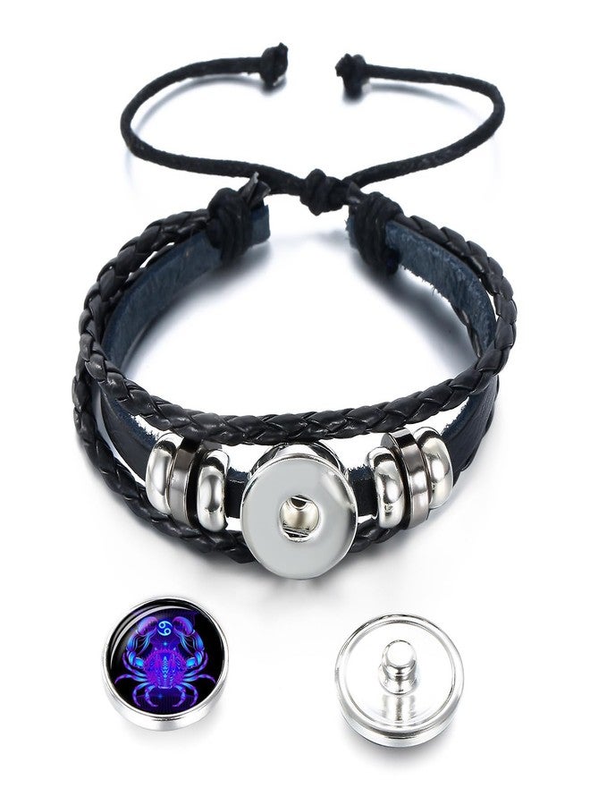 Xeyau 12 Constellation Taurus Bracelets Spirilet Bracelet Zodiac Constellation Bracelet Zodiac Signs Guardian Fluorescent Woven Leather Bracelet for Women Men Jewelry (B-Taurus(4.20-5.20)) - Image 2